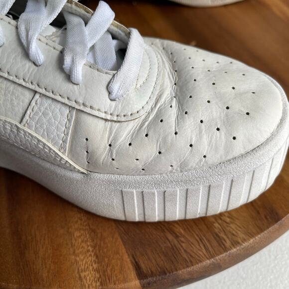 Puma Sneakers Womens 8.5 White Cali Wedge Platform Lace Up Sneaker 373438-01 - Picture 9 of 16